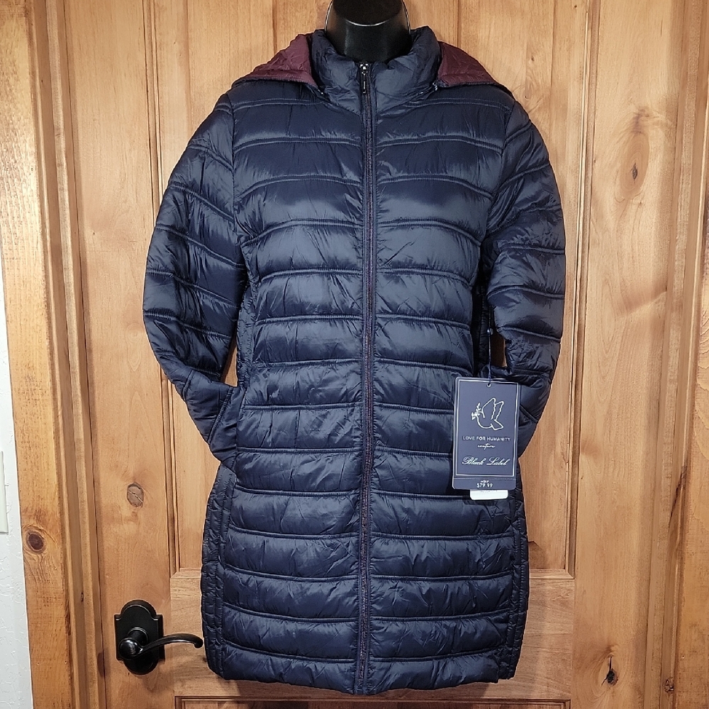 Love For Humanity Navy Puffer Coat